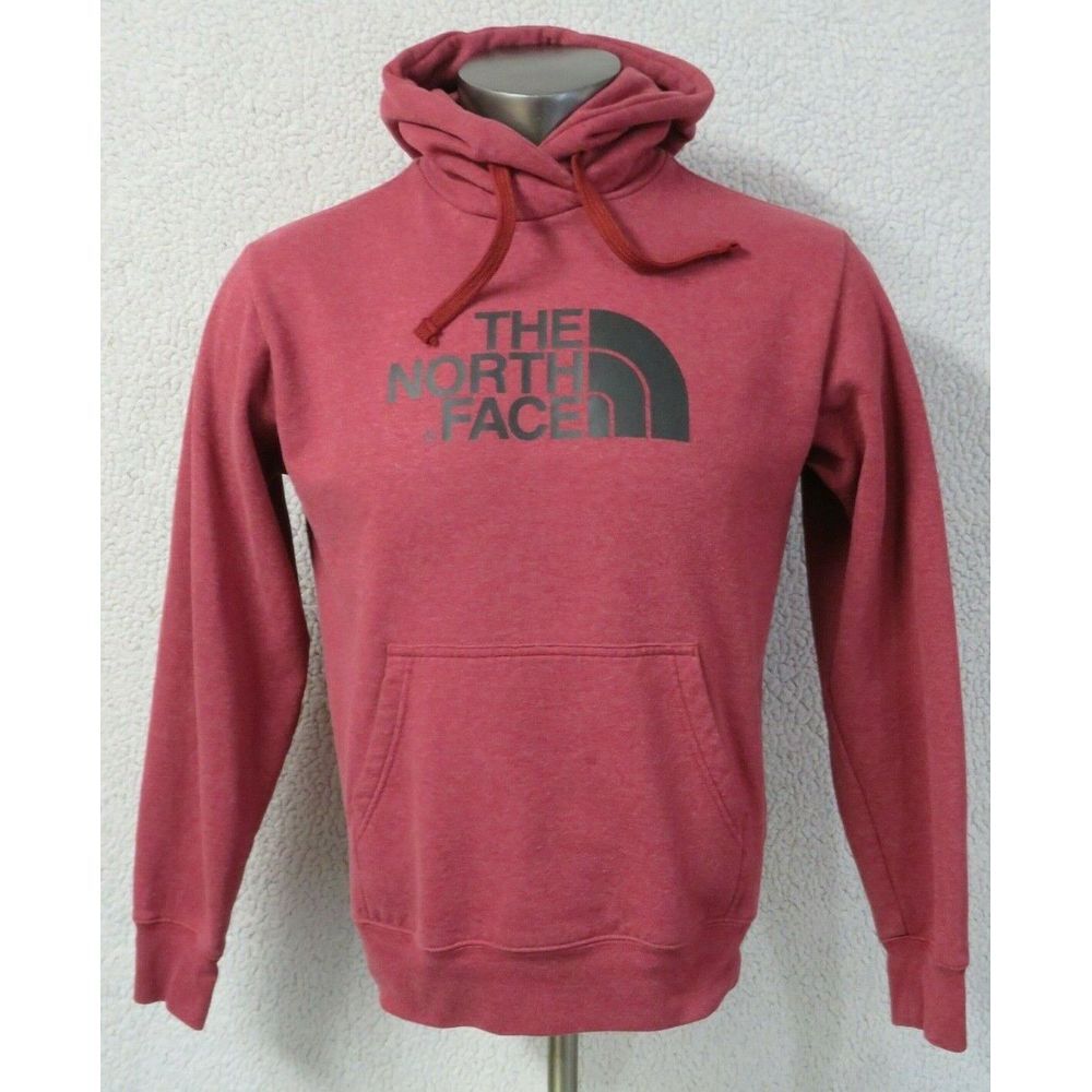 Mens The North‎ Face Red Hoodie Hooded Sweatshirt Size S Cotton Blend